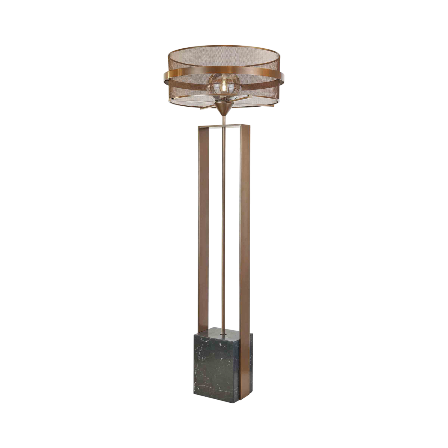 Square Marble Lamp With Stainless Steel Support And Shade  70X200 Cm
