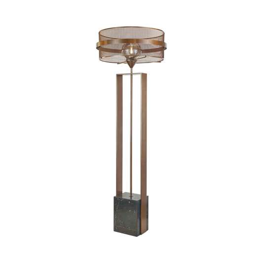 Square Marble Lamp With Stainless Steel Support And Shade  70X200 Cm