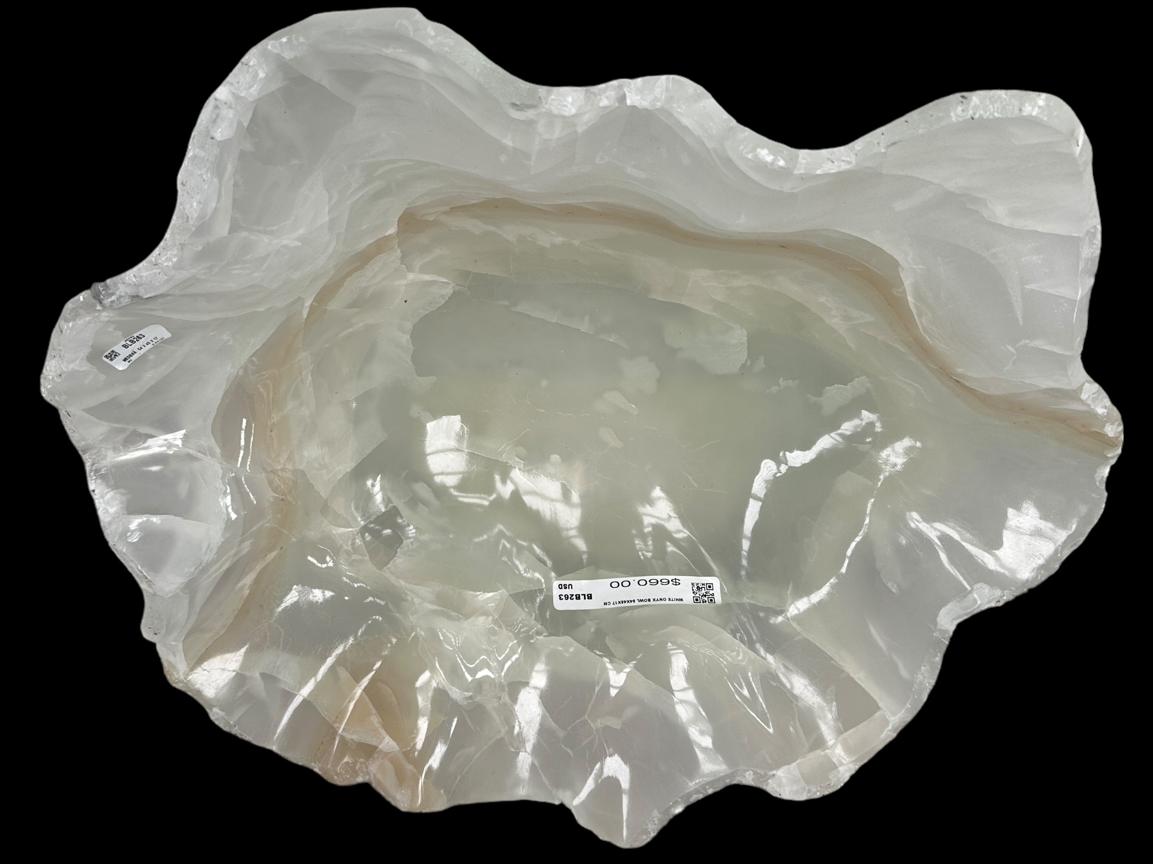 White Onyx Bowl  BLB263