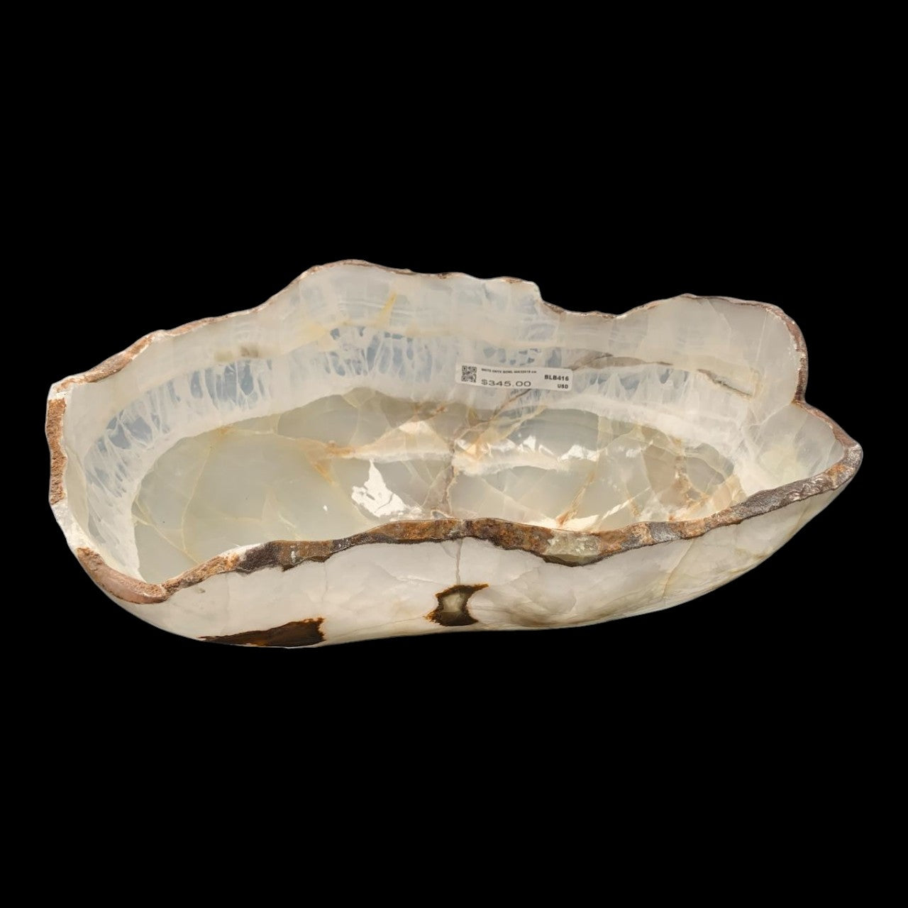 White Onyx Bowl  BLB416
