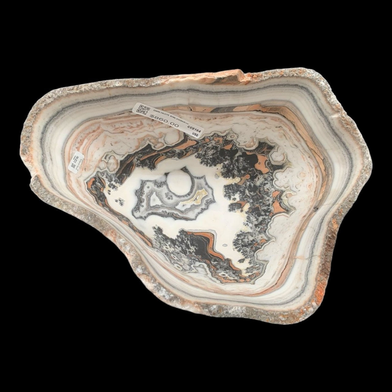 Zebra Calcite Bowl  CCE164