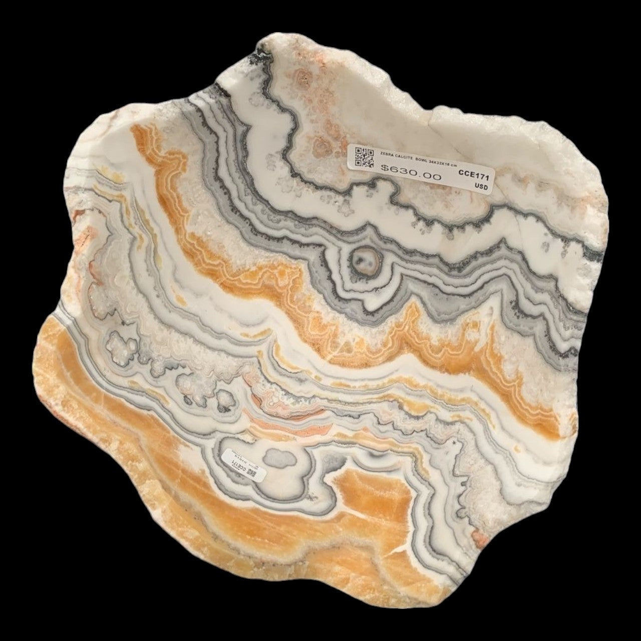 Zebra Calcite Bowl  CCE171