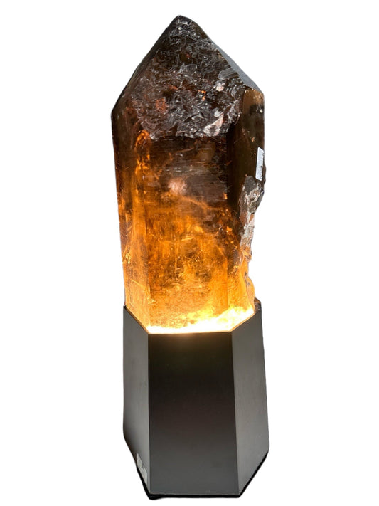 Smokey quartz lamp