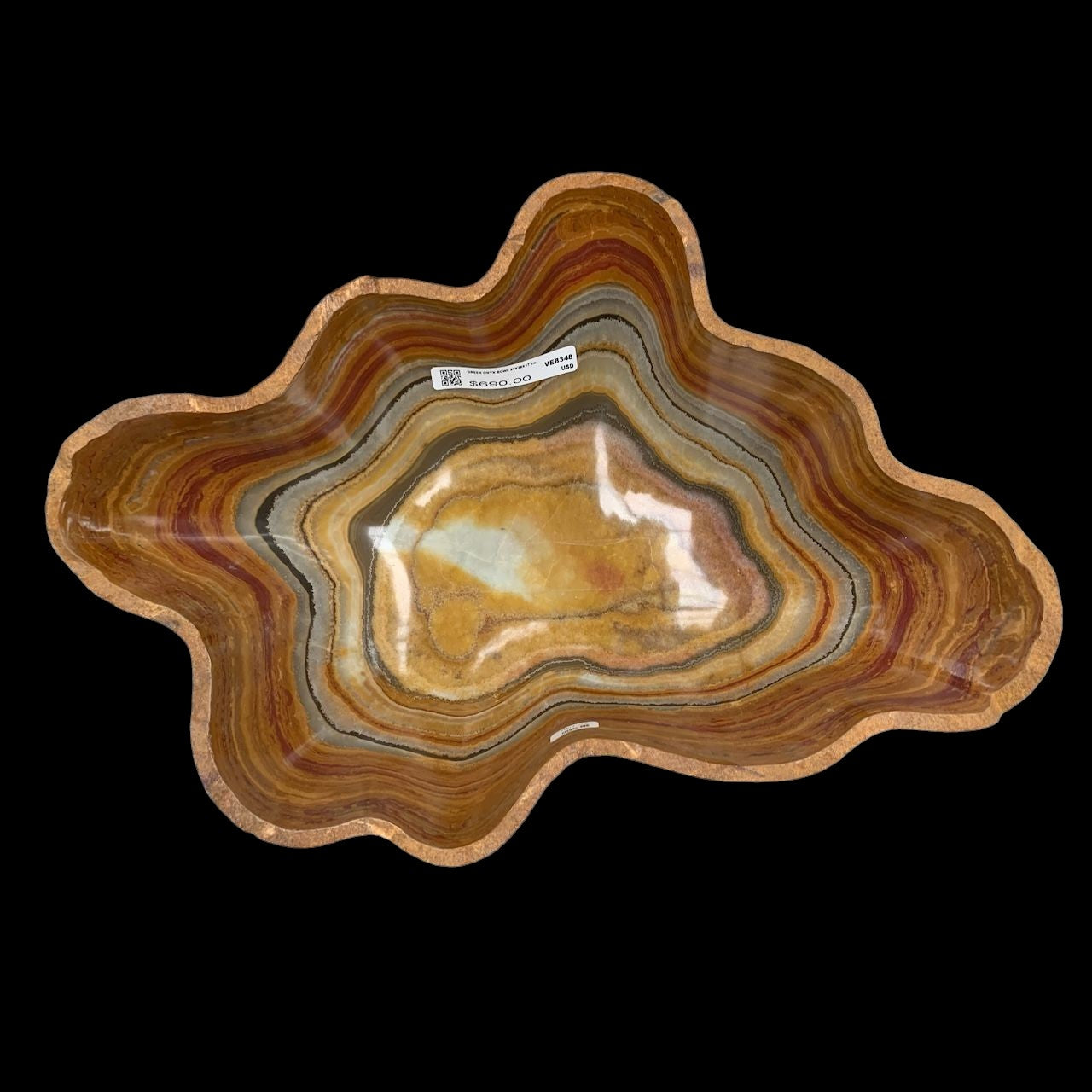 Green Onyx Bowl  VEB348