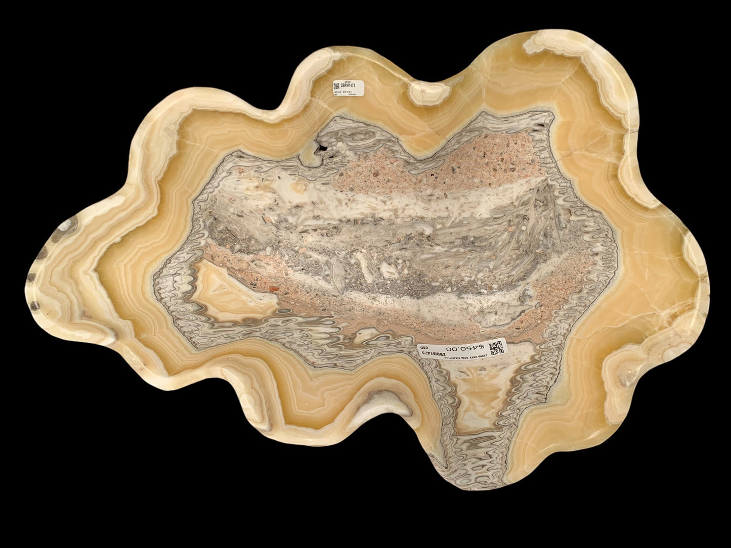 Zebra Onyx Decorative Bowl ZBRM1473