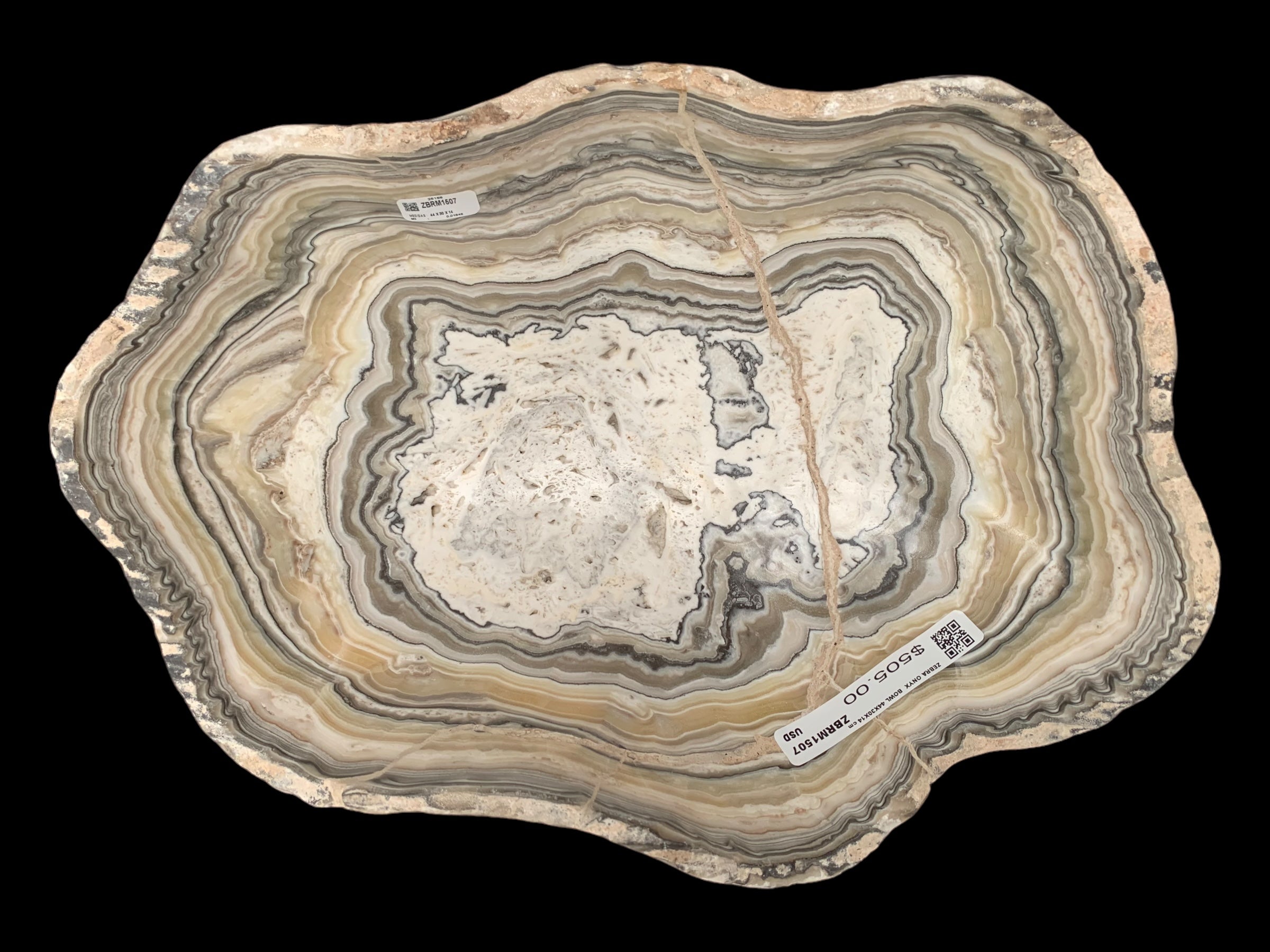 Zebra Onyx Decorative Bowl ZBRM1507