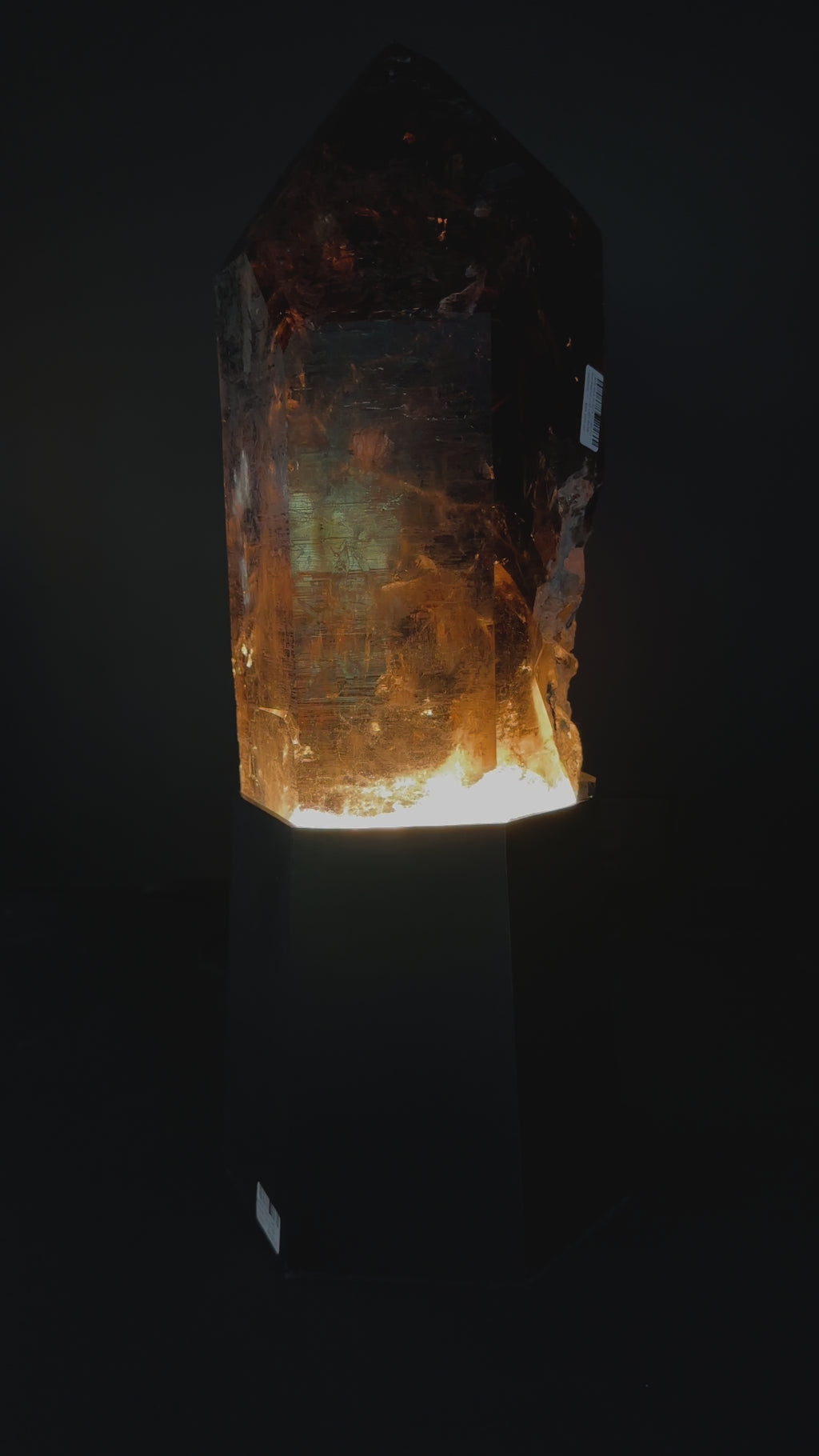 Smokey quartz lamp