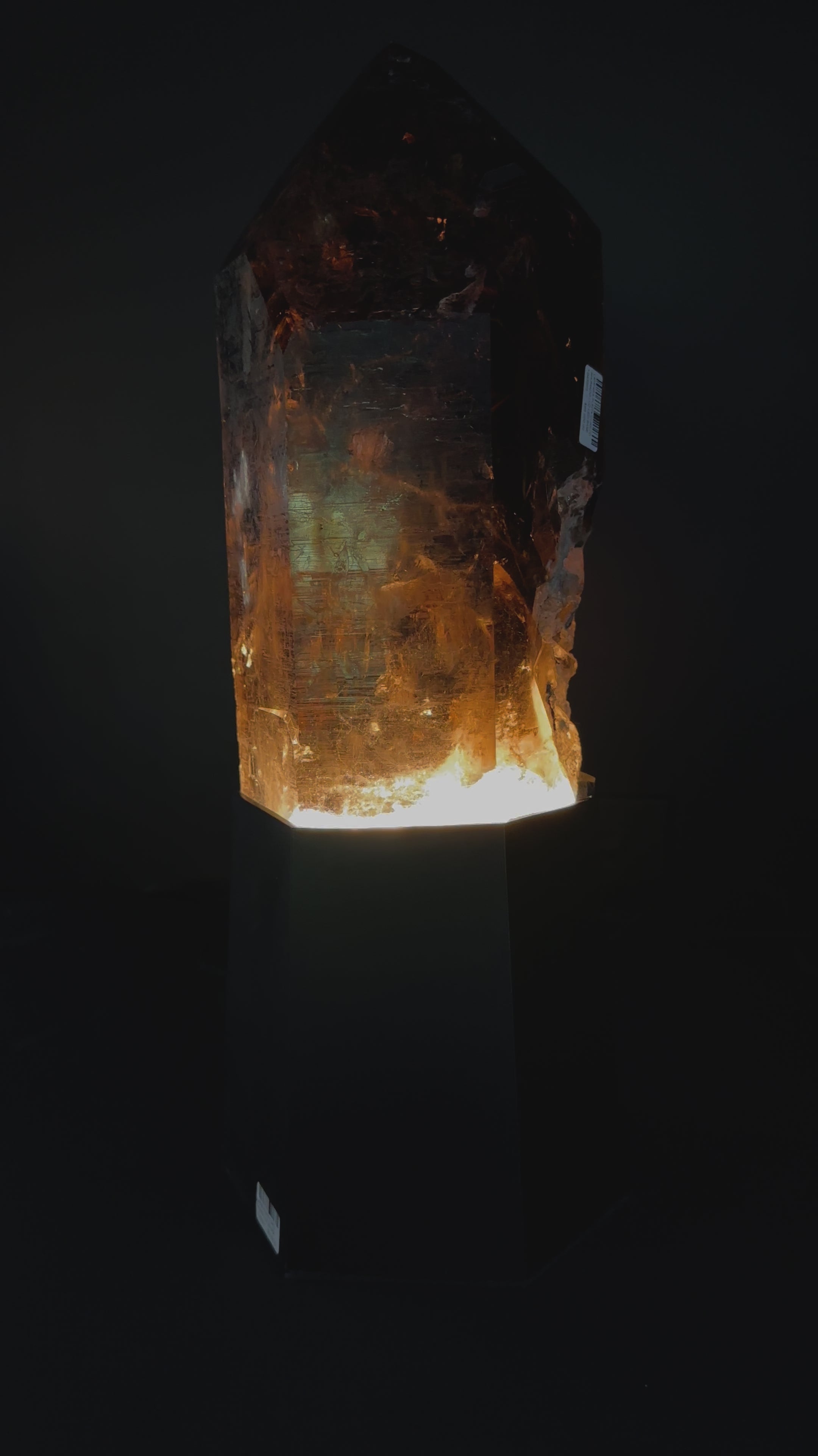 Smokey quartz lamp