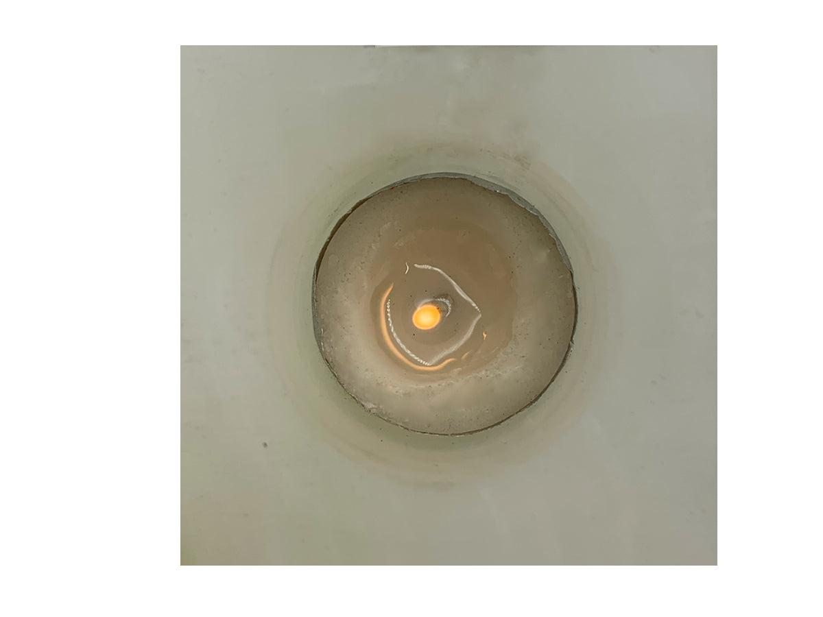 White Onyx Prism Candle Holder 6X6X9 Cm