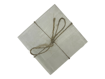 White Onyx Square Coaster Set