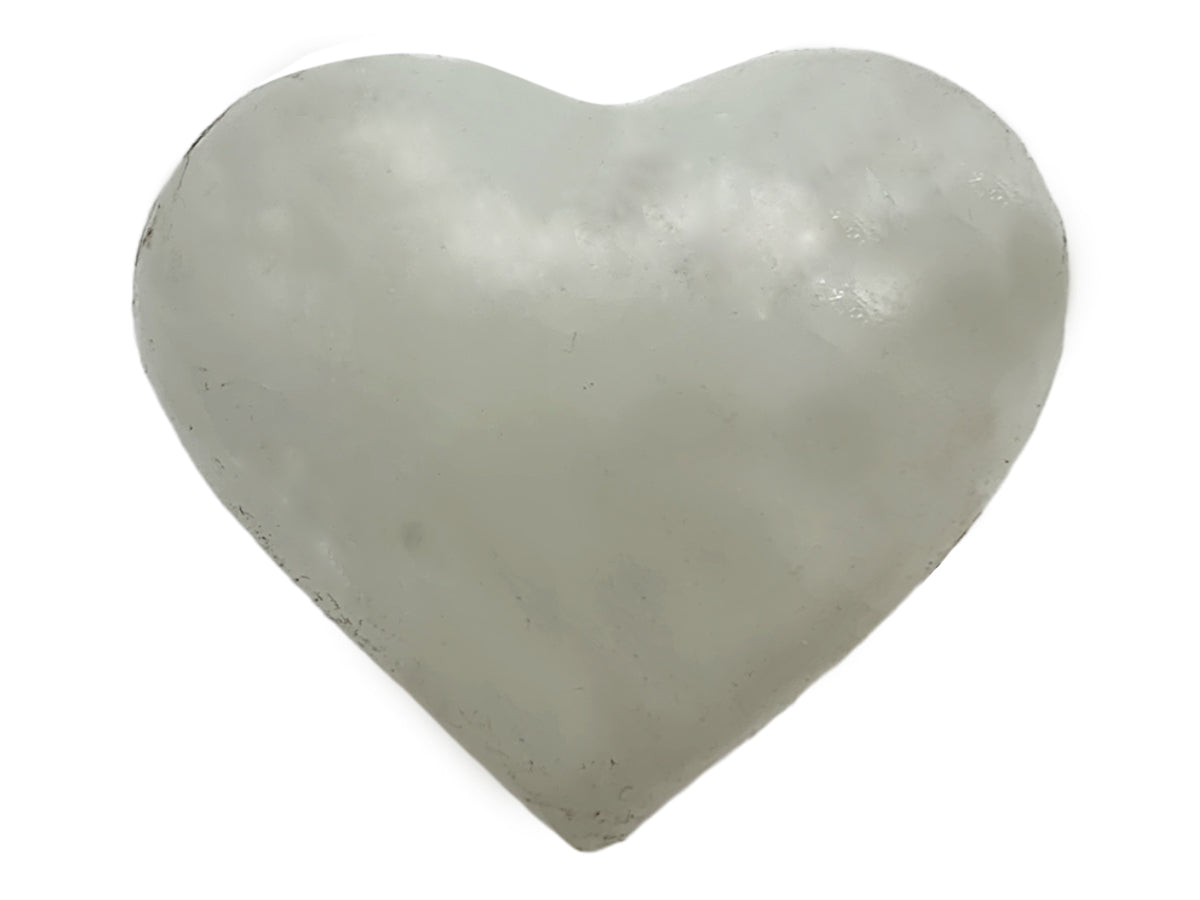 White Onyx Heart Puff Polished 4.5X4X2 Cm
