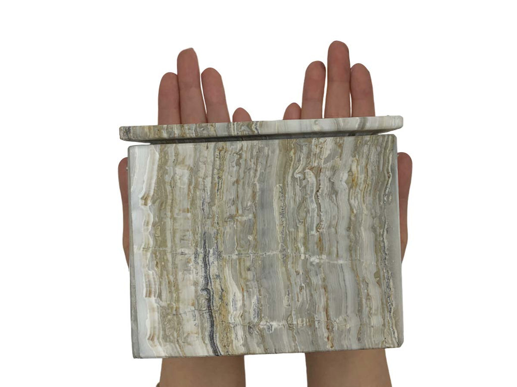 Gray Onyx Prism Jewelry Box 12X10X10 Cm