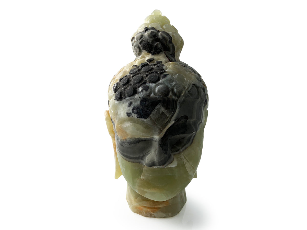 Green Onyx Buddha Head (9x10x21cm)