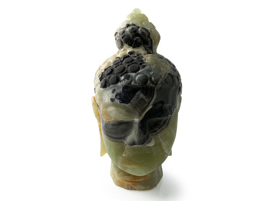 Green Onyx Buddha Head