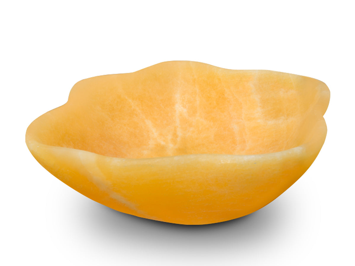 Orange onyx deep bowl 15 cm tall