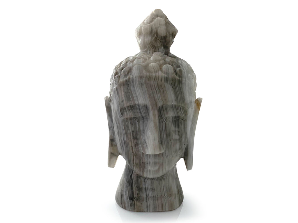 Gray Onyx Buddha Head