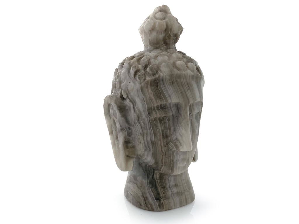 Gray Onyx Buddha Head