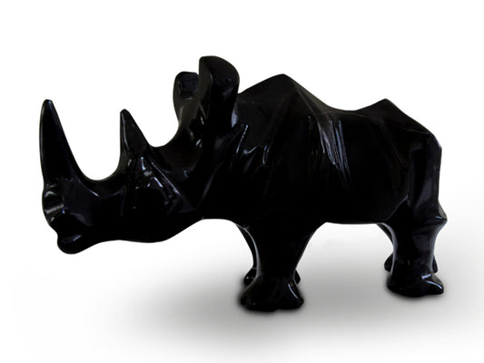 Black Onyx Rhino (17x6x9cm)