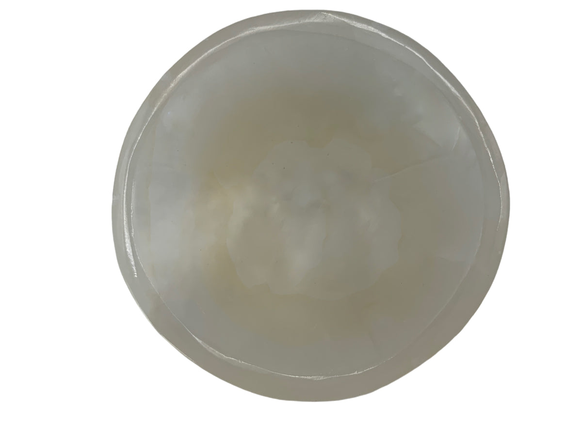White Onyx Circular Bowl Polished 9X9X2 Cm