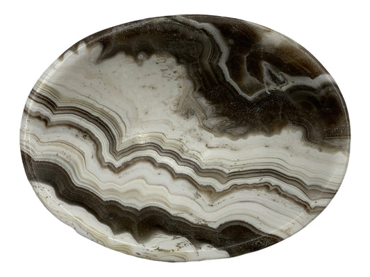 Zebra Onyx  Soap Dish  Polished 14X11X4 Cm