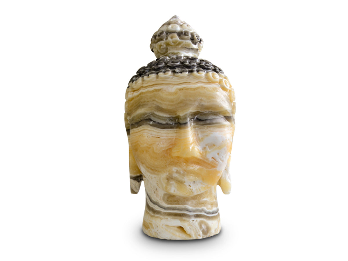 Zebra Onyx Buddha Head