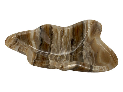 Amber Onyx Irregular Bowl Polished 16X12X4 Cm