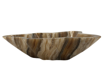 Amber Onyx Irregular Bowl Polished 16X12X4 Cm