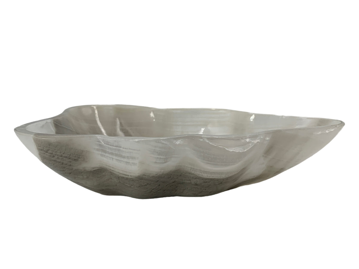 Gray Onyx Irregular Bowl Polished 16X12X4Cm