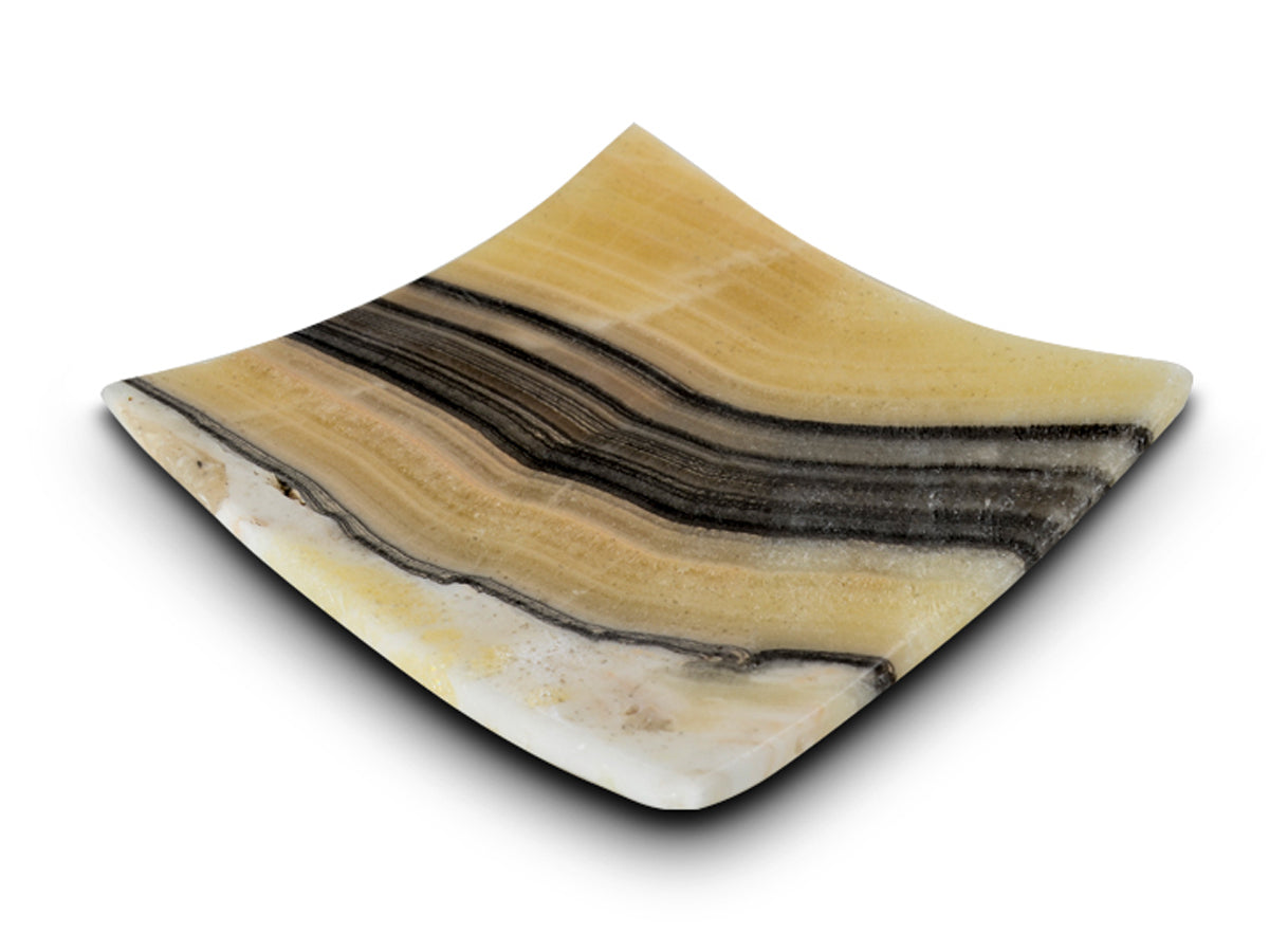 Zebra onyx square snack bowl