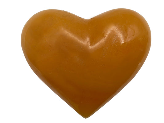Orange Calcite Heart Puff Polished 12X10X5 Cm