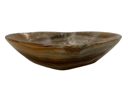 Brown Onyx Heart Snack Bowl