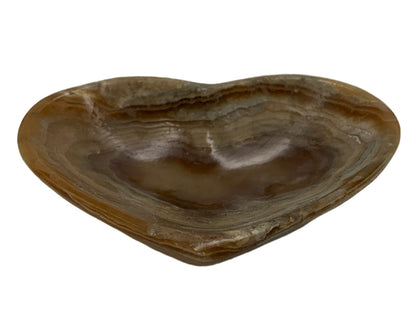 Brown Onyx Heart Snack Bowl