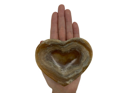 Brown Onyx Heart Snack Bowl