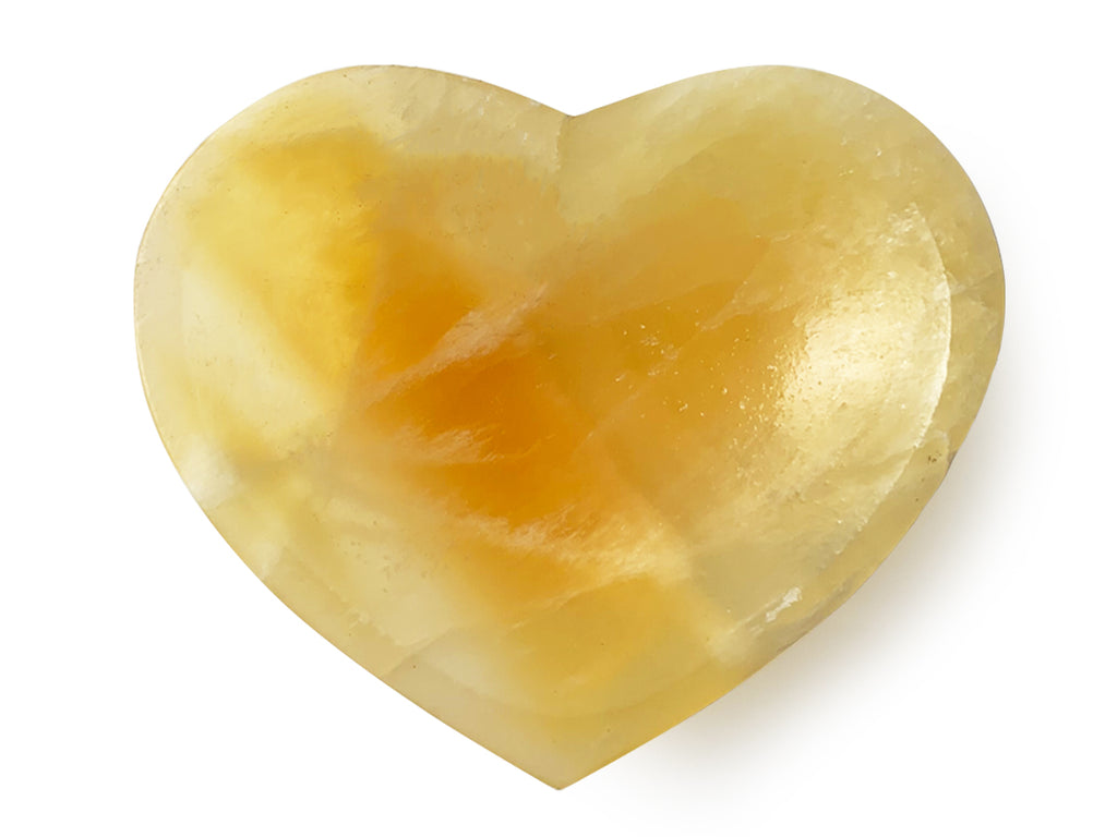 Polished Orange Onyx Heart Bowl