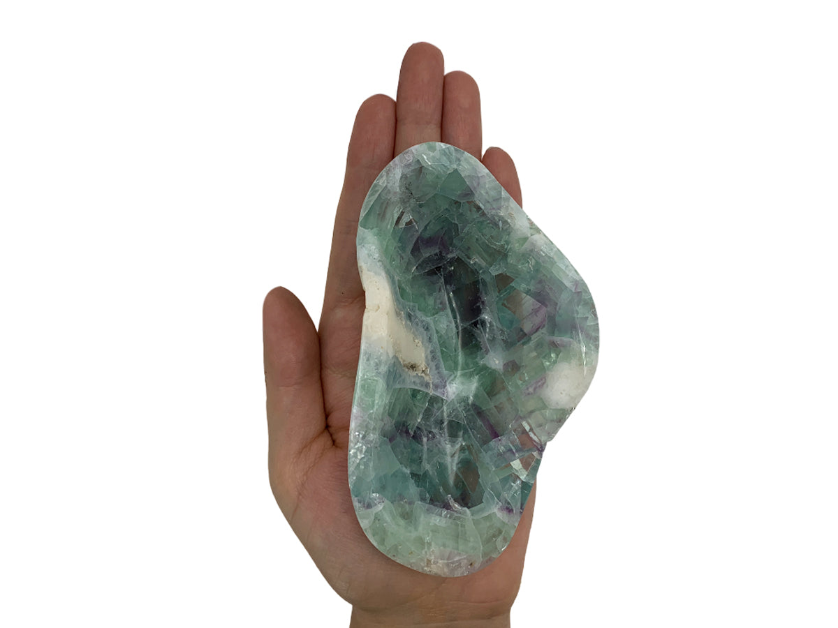 Fluorite Irregular Snack Bowl Extra Quality Polished 9-12~5 Cm