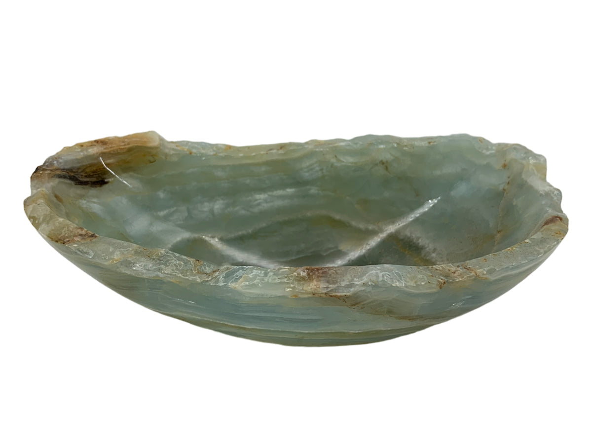 Blue Onyx Irregular Snack Bowl Polished 13-17~5 Cm