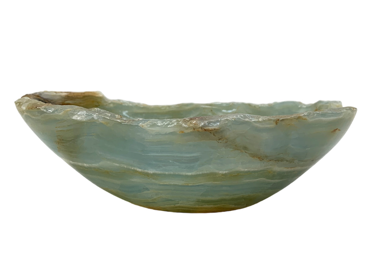 Blue Onyx Irregular Snack Bowl Polished 13-17~5 Cm