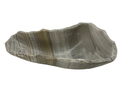 Gray Onyx Irregular Snack Bowl Polished 13-17~5 Cm