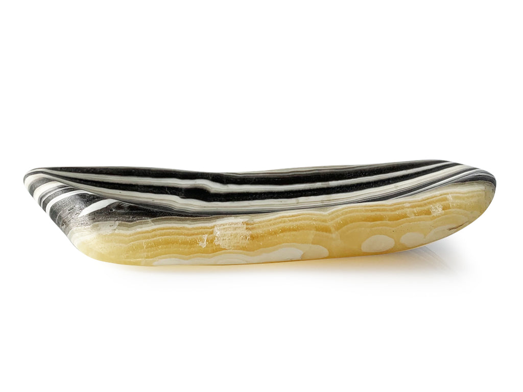 Polished cebra onyx snack bowl free shape and measures