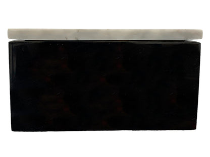 Black Marble Calcata Prism Jewelry Box Polished 15X15X7 Cm