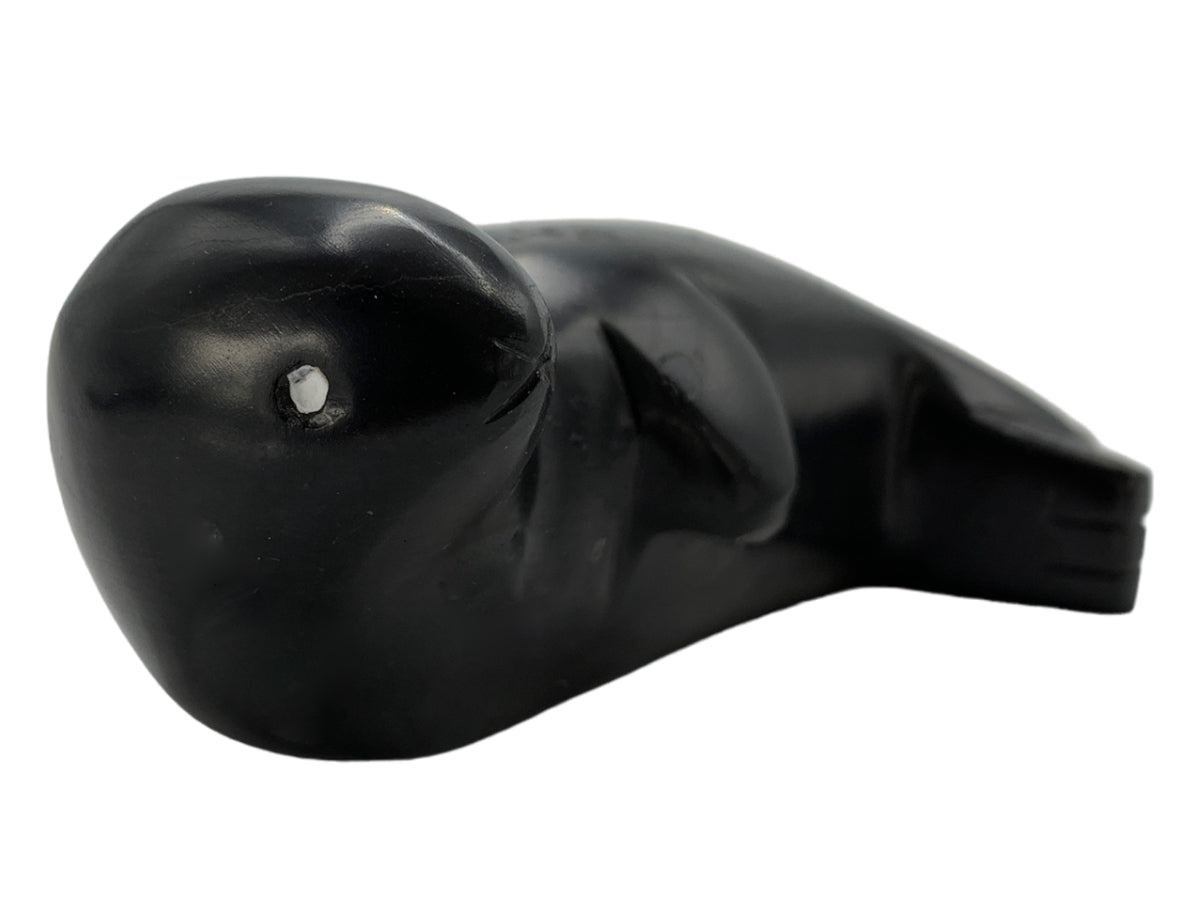 Black Onyx Lying Seal 11X5X4 Cm