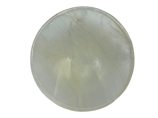 White Onyx Circular Snack Bowl Polished 8X8.5X3 Cm