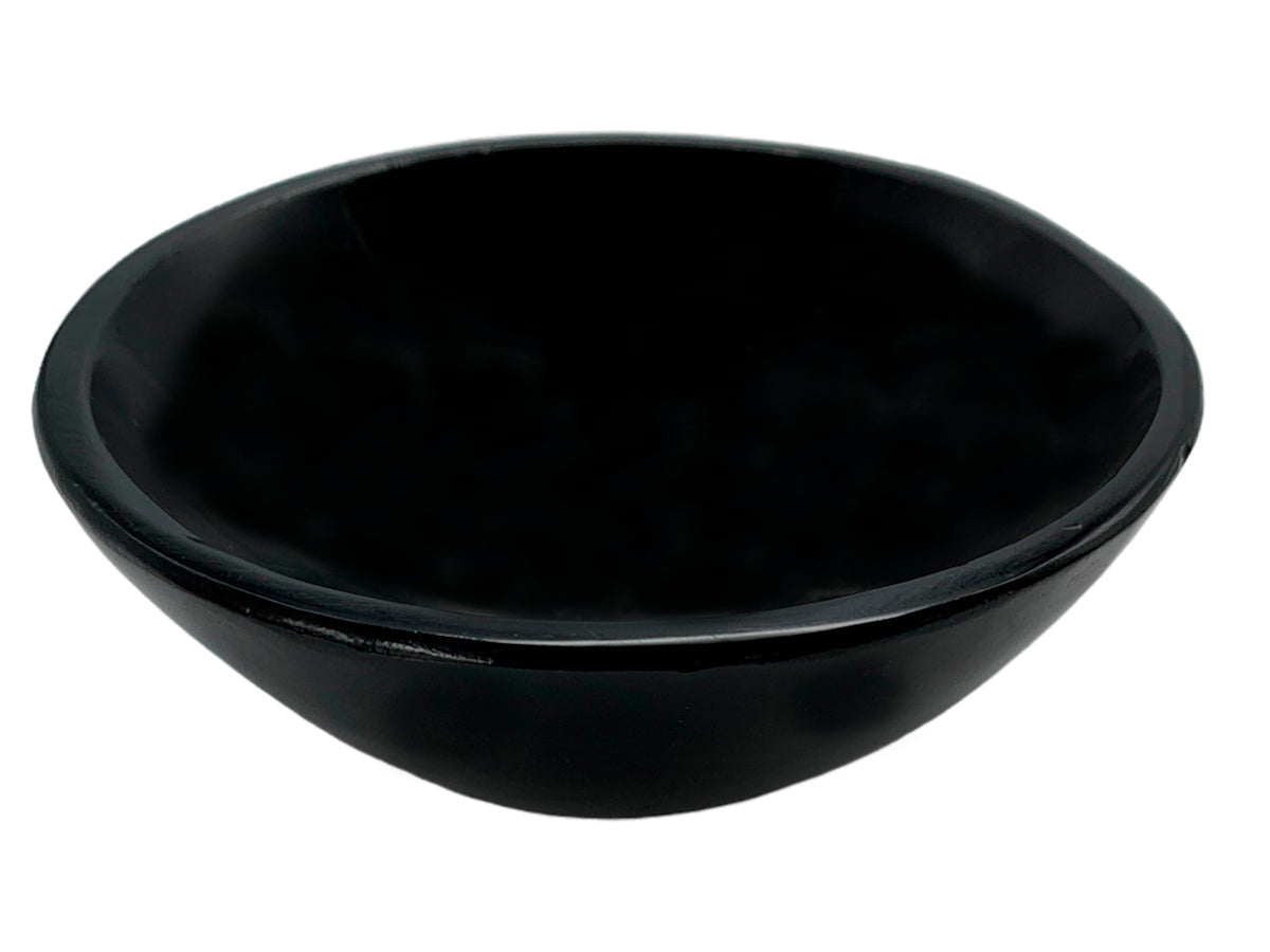 Black Onyx Circular Snack Bowl Polished 8X8.5X3 Cm