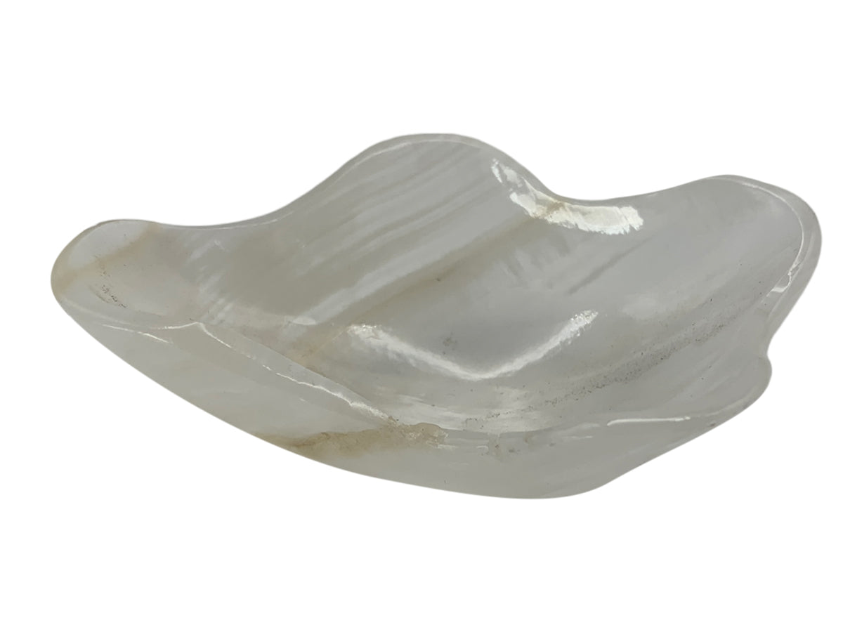 White Onyx Irregular Snack Bowl Polished 9-12 ~5 Cm