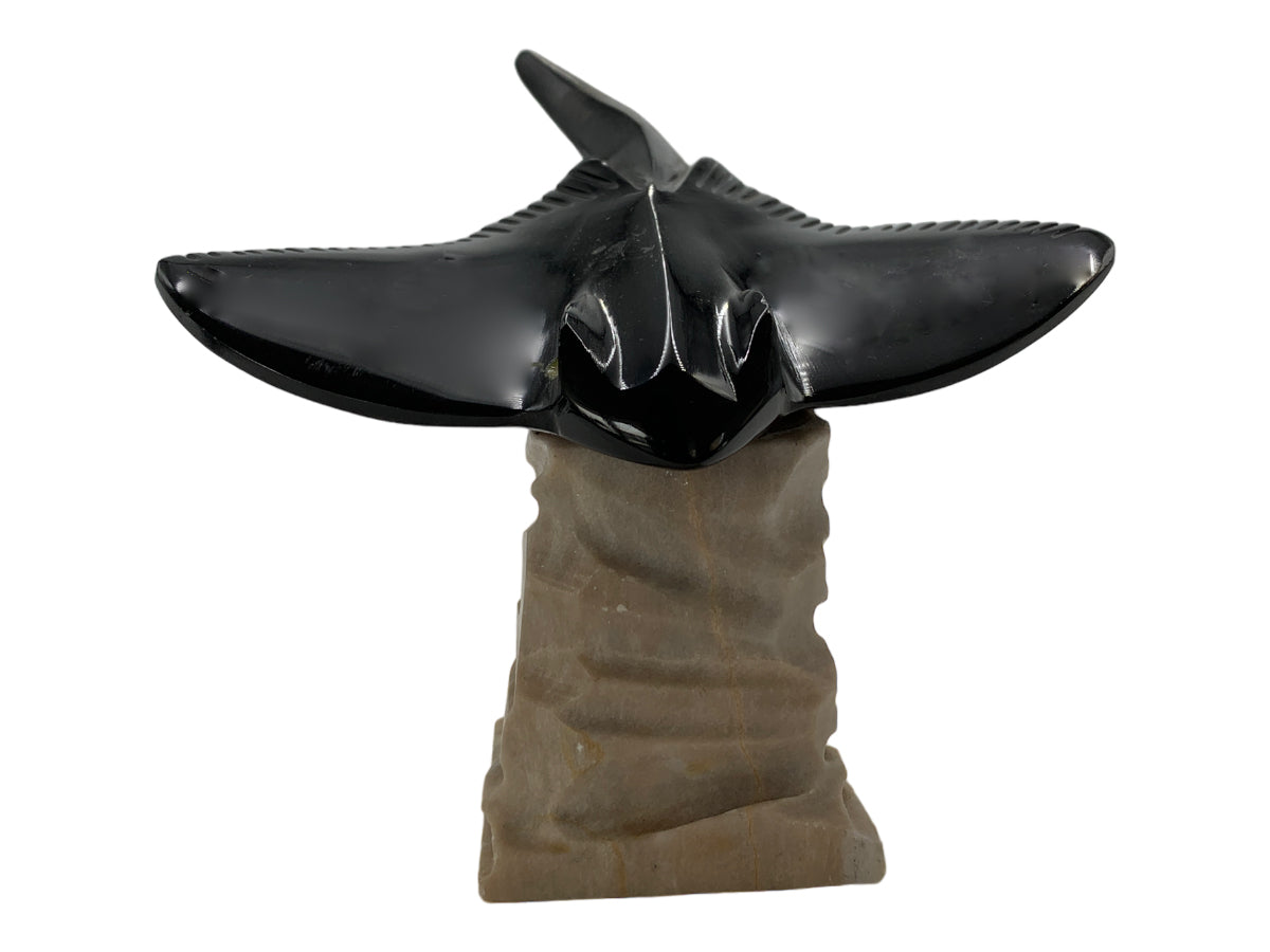 Black Onyx Stingray On Base