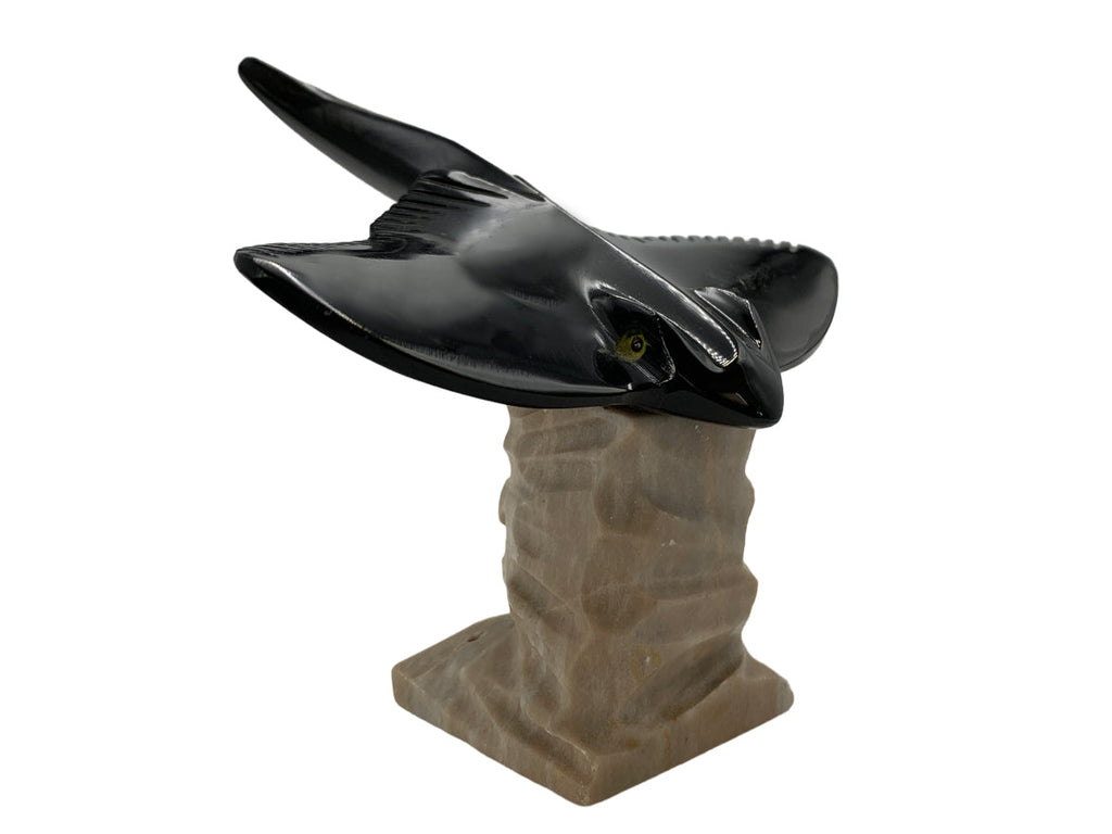 Black Onyx Stingray On Base