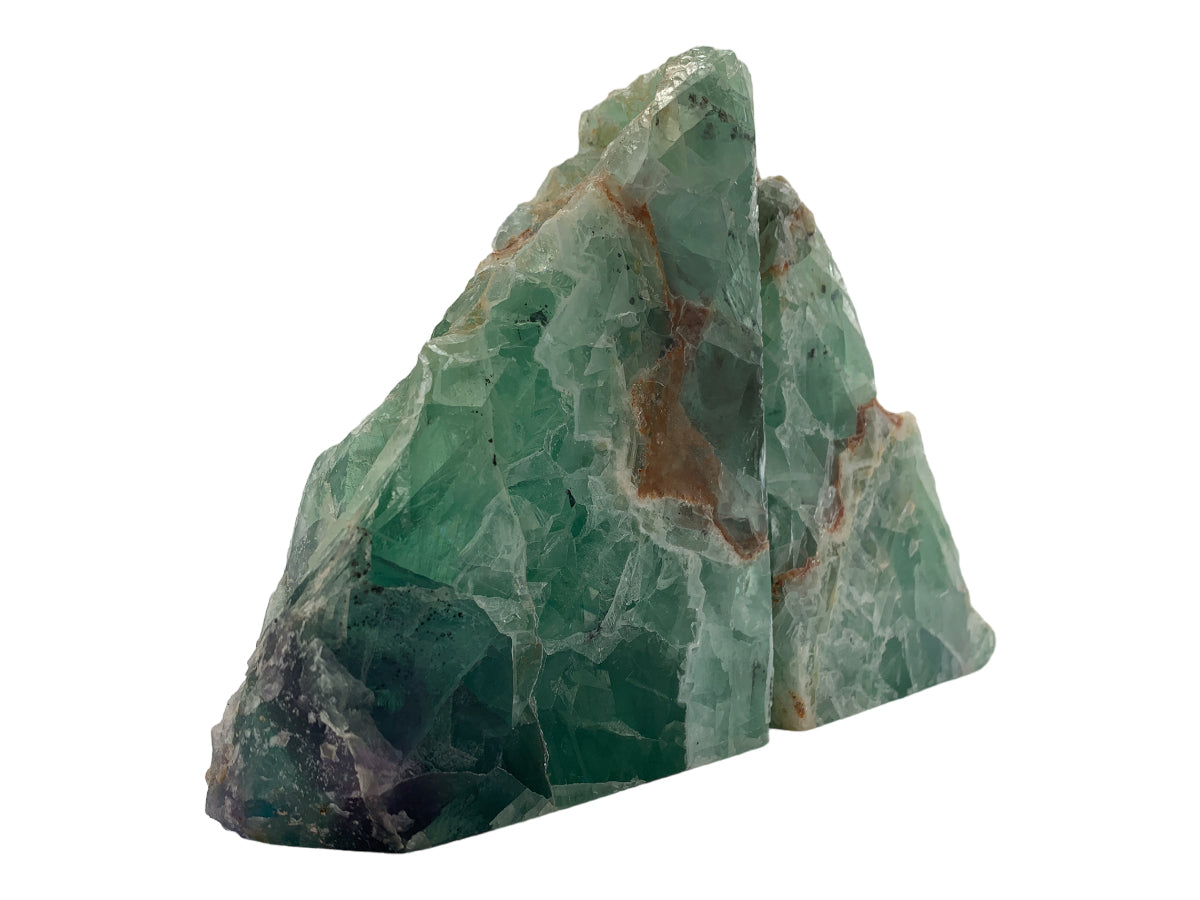 Fluorite Bookend Pair Rustic Edge Polished 2-3.5 Kgm