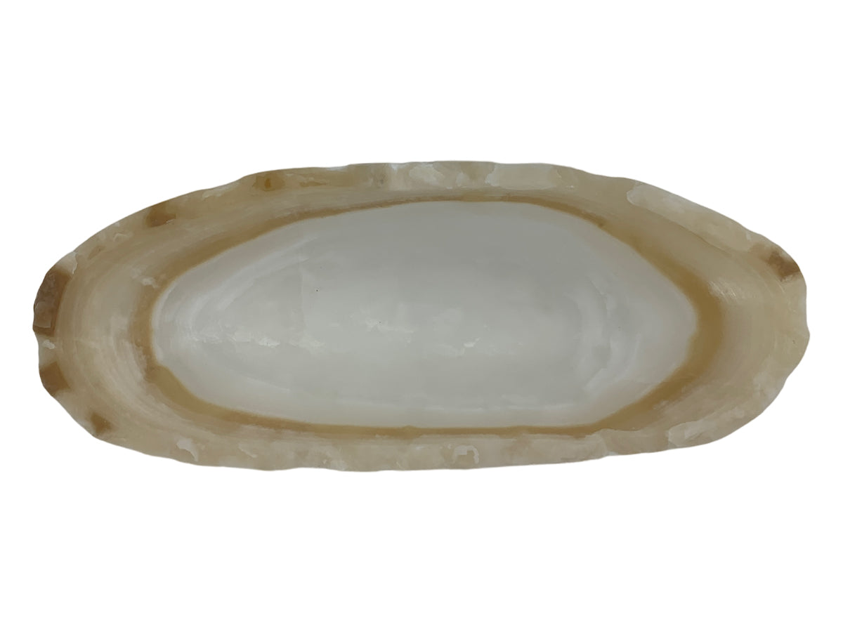 Amber Onyx Irregular Bowl 25X10X5 Cm