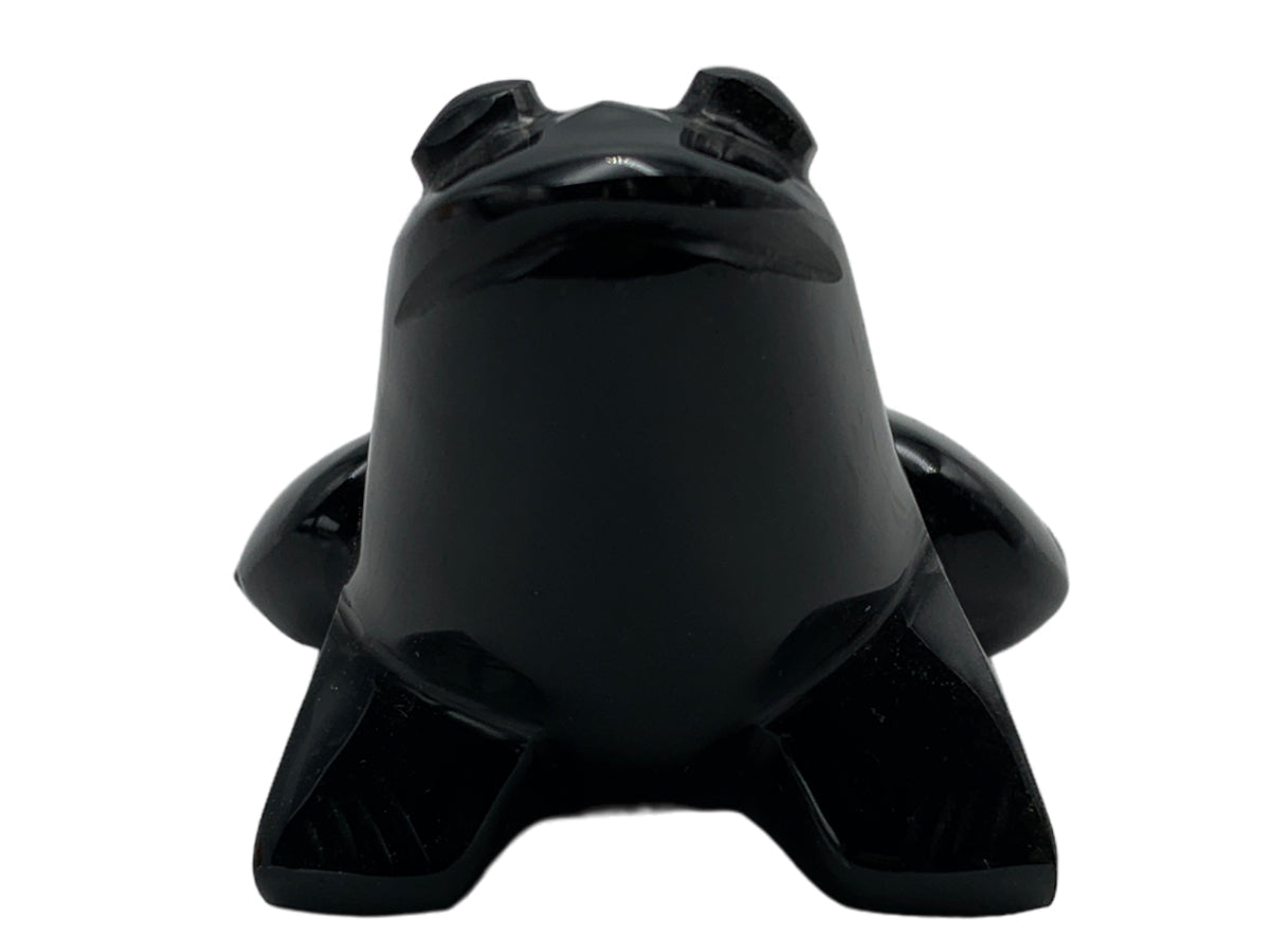 Black Obsidian Frog Polished ~6.5 Cm