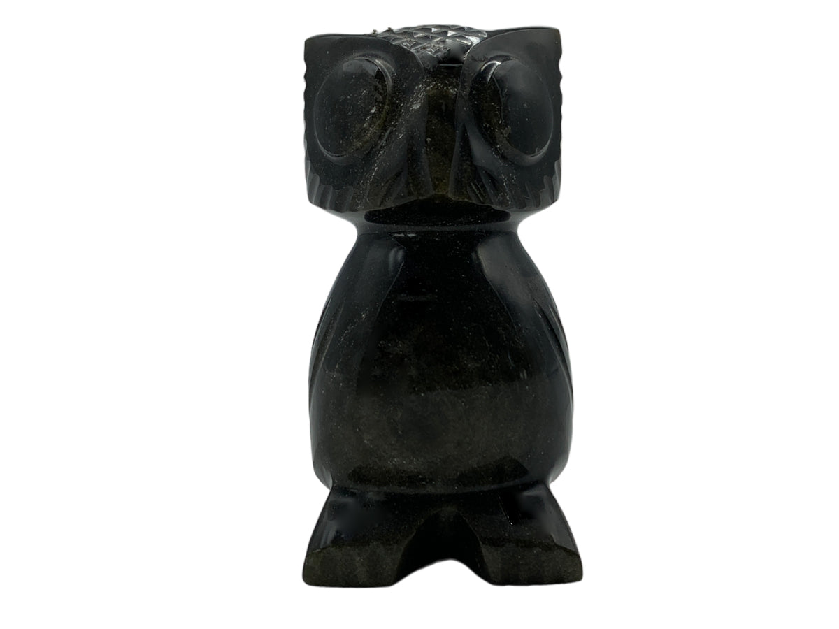 Golden Obsidian Owl Polished 6.5 Cm